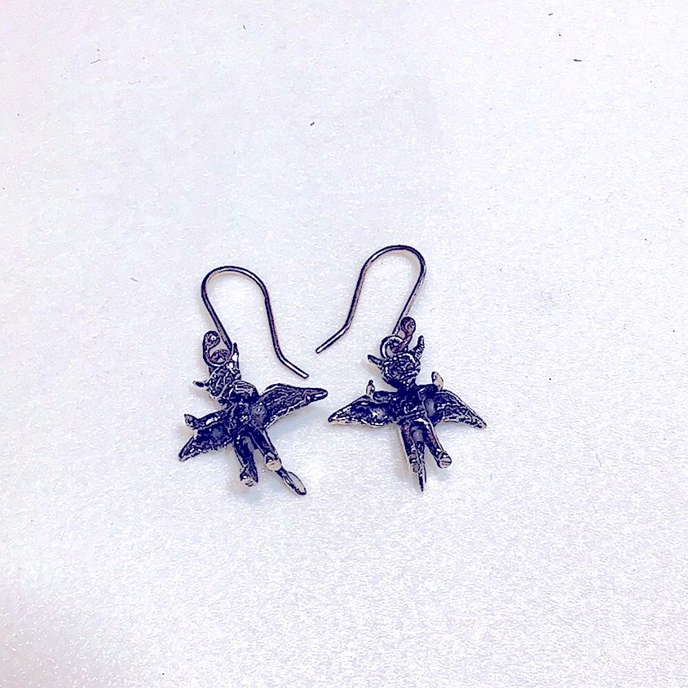 Sterling Silver Devil Earrings - Picture 2 of 3